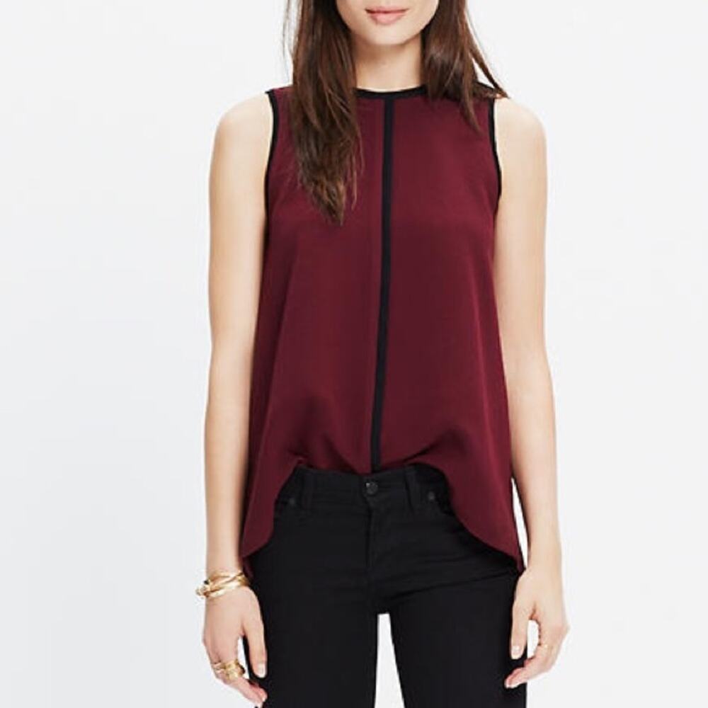 Madewell Crepe Canal Tank Top S - Picture 2 of 8